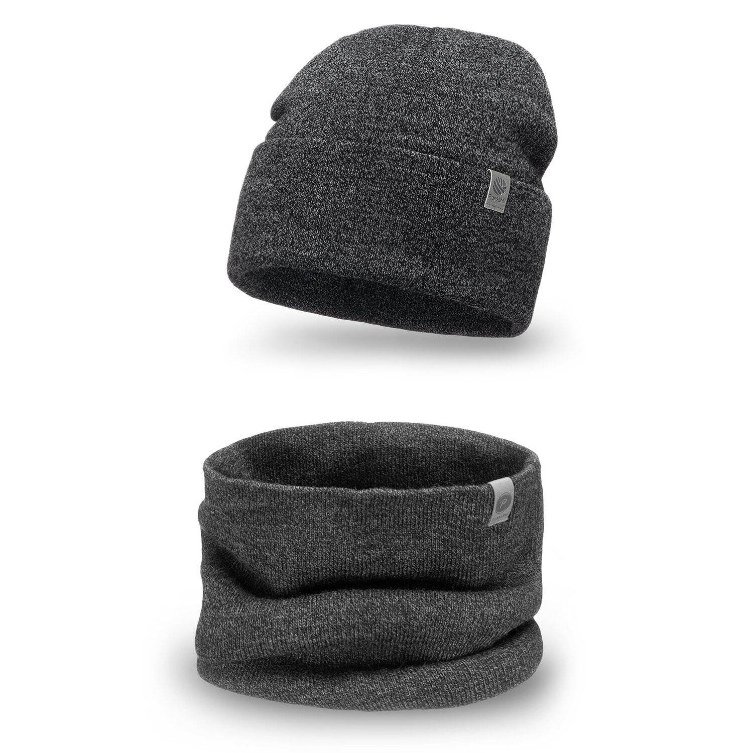 Men's set rolled hat and neck warmer BlackWeek2023 JKCollection