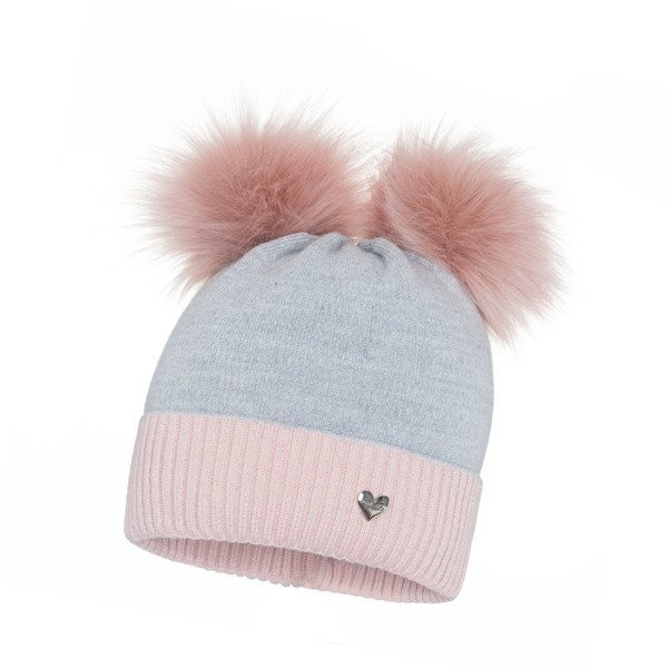 Zimowa Czapka Dziecięca z 2 pomponami