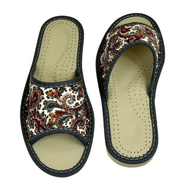 Skórzane pantofle damskie