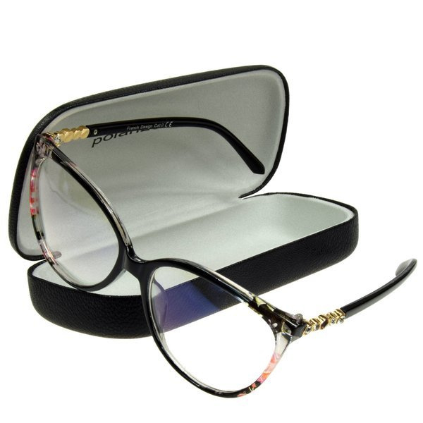 Okulary zerówki damskie Kocie "blue light filter"