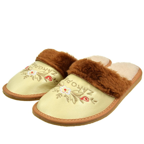 Ocieplane pantofle damskie