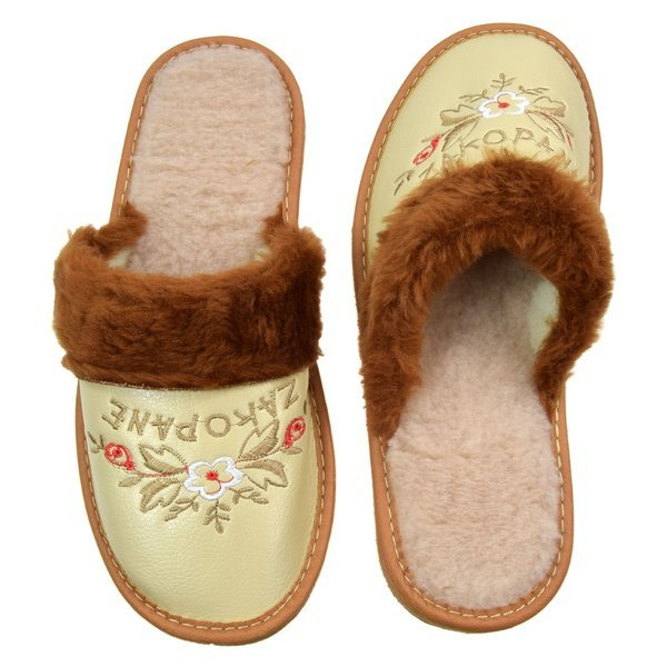 Ocieplane pantofle damskie