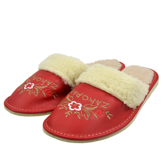 Ocieplane pantofle damskie