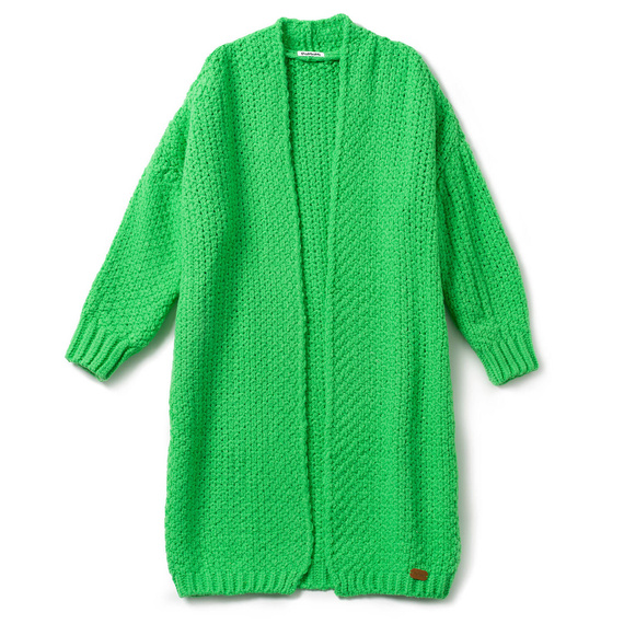 Women's long cardigan with a pretty pattern