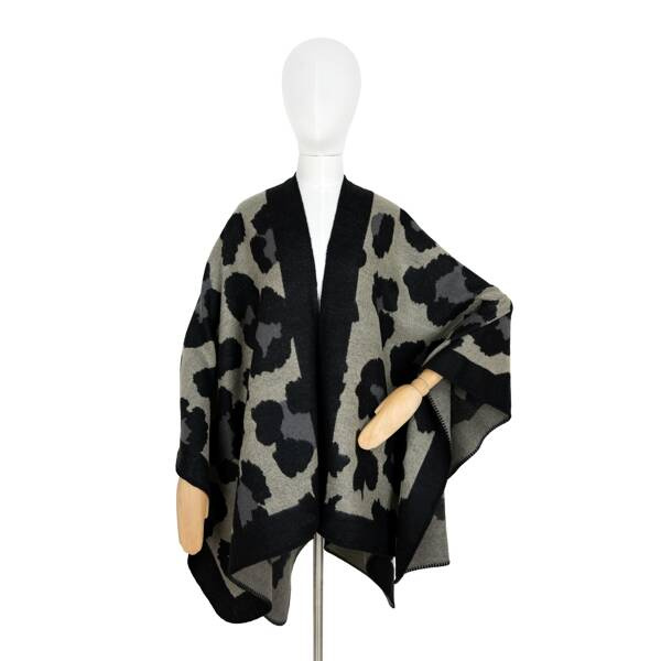 Ponczo Cozy leopard