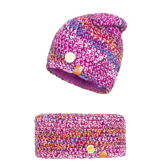 Czapka Damska z naturalnym pomponem