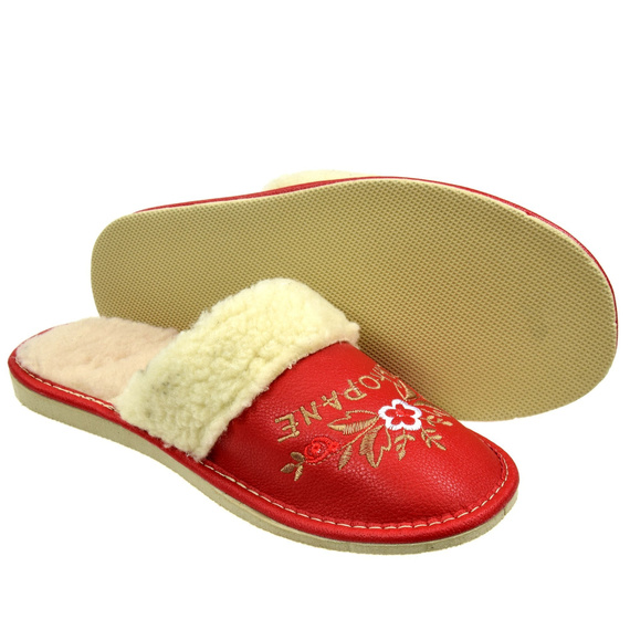 Ocieplane pantofle damskie