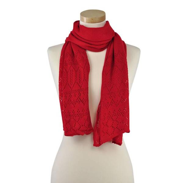 Szal Z Dzianiny Wełnianej