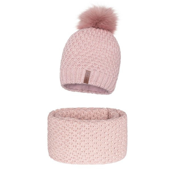 Czapka Damska z naturalnym pomponem