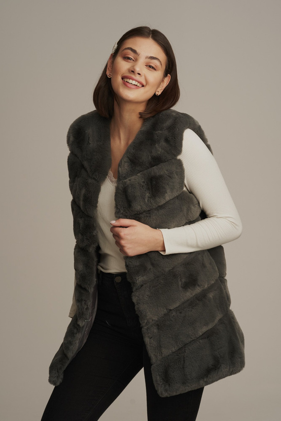 KAMIZELKA FUTRZANA DŁUGA