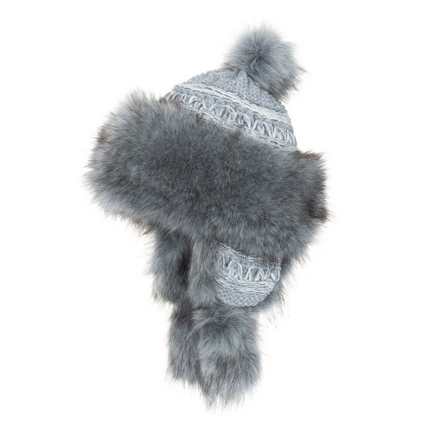 Czapka Damska z naturalnym pomponem