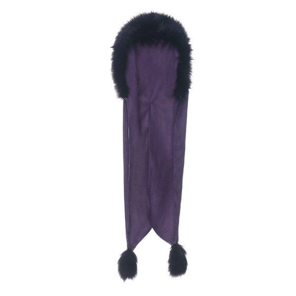 Czapka Damska z naturalnym pomponem