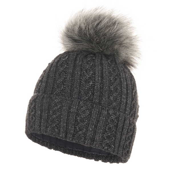 Czapka Damska z naturalnym pomponem