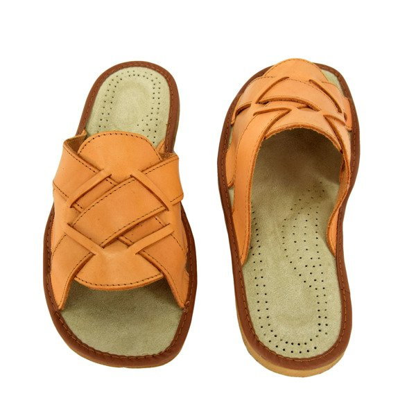 Skórzane pantofle męskie