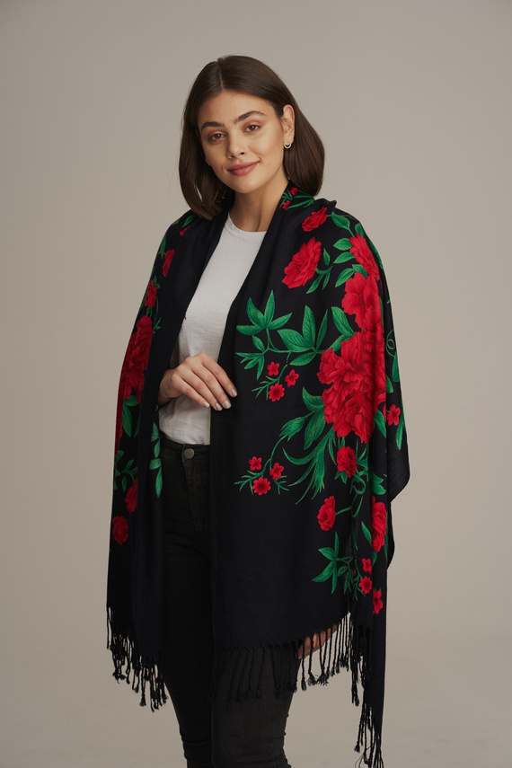 Chustka Folk w kwiaty