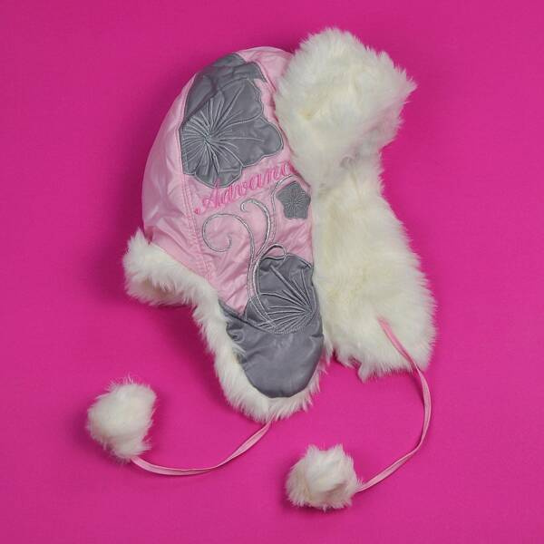 Uszanka Zimowe Kwiaty