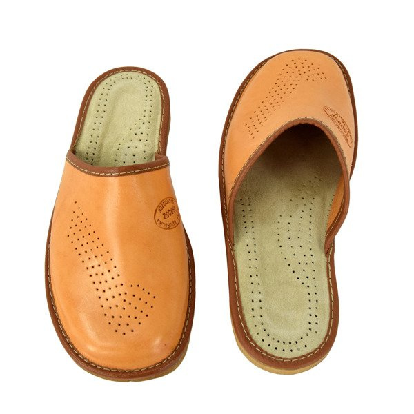 Skórzane pantofle męskie