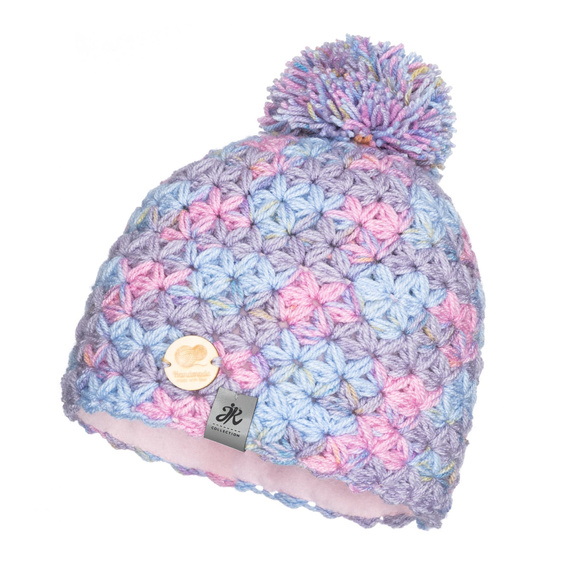 Czapka Damska z naturalnym pomponem