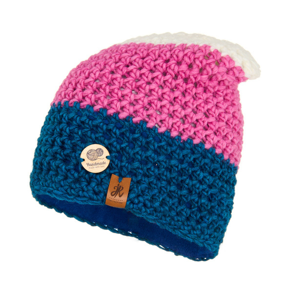 Czapka Damska z naturalnym pomponem