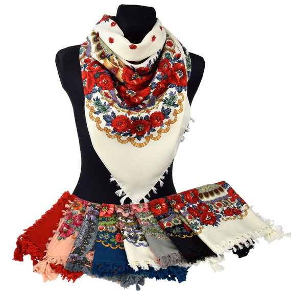 Chustka Folk w kwiaty