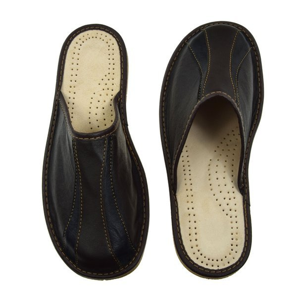 Skórzane pantofle męskie