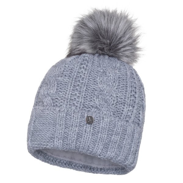 Czapka Damska z naturalnym pomponem