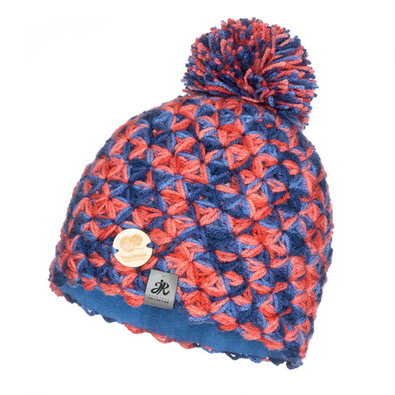 Czapka Damska z naturalnym pomponem