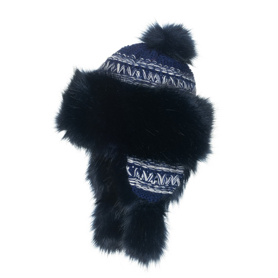 Czapka Damska z naturalnym pomponem