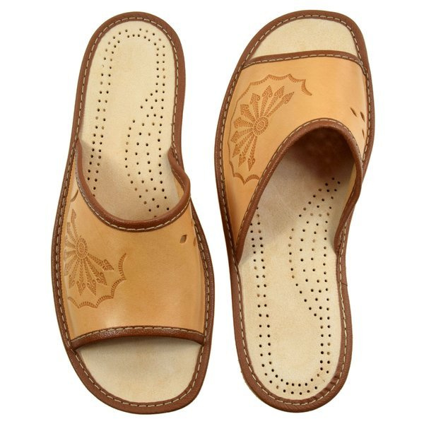 Skórzane pantofle męskie