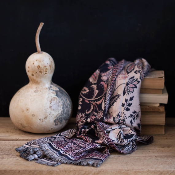 Szal Orientalne kwiaty