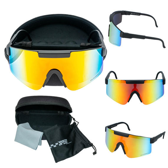 OKULARY PRZECIWSŁONECZNE SPORTOWE UNISEX + POKOWIEC 