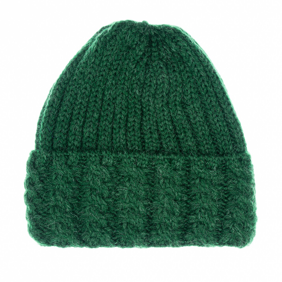 Czapka Damska z naturalnym pomponem