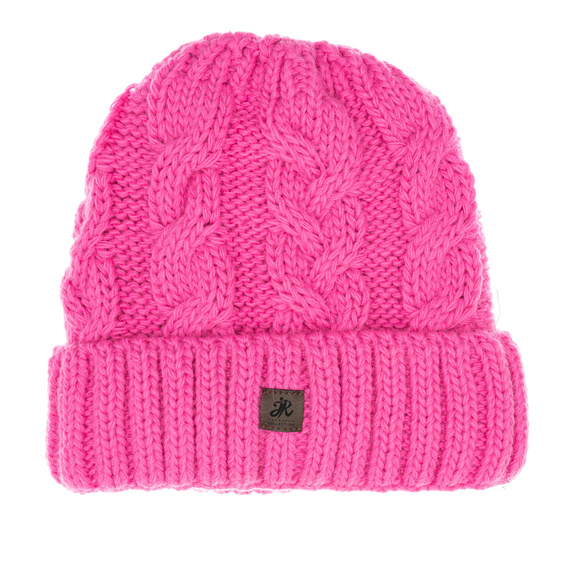 Czapka Damska z naturalnym pomponem