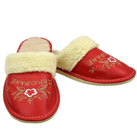 Ocieplane pantofle damskie