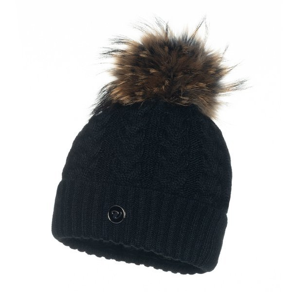 Czapka Damska z naturalnym pomponem