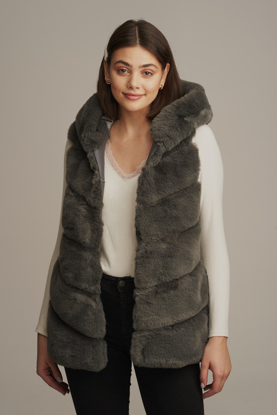 KAMIZELKA FUTRZANA DŁUGA