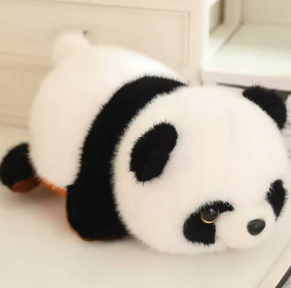 MASKOTKA PLUSZAK PRZYTULANKA PANDA CZERWONA SZOP NIESPODZIANKA 2w1 50 cm