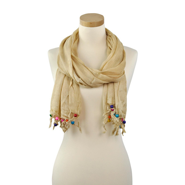 Szal Tęczowe koraliki