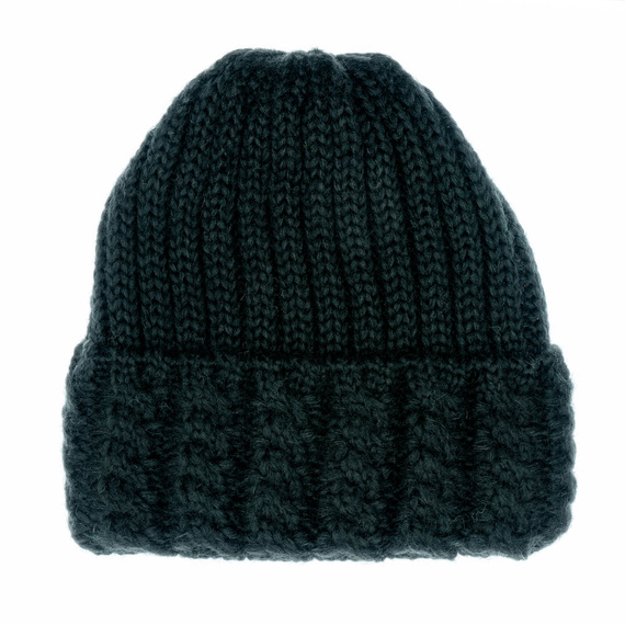 Czapka Damska z naturalnym pomponem