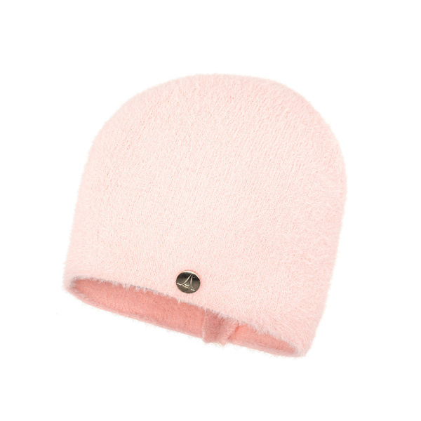 Czapka Damska z naturalnym pomponem