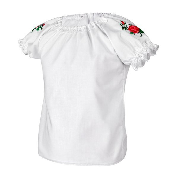 Bluzka dziecięca haftowana w kwiaty