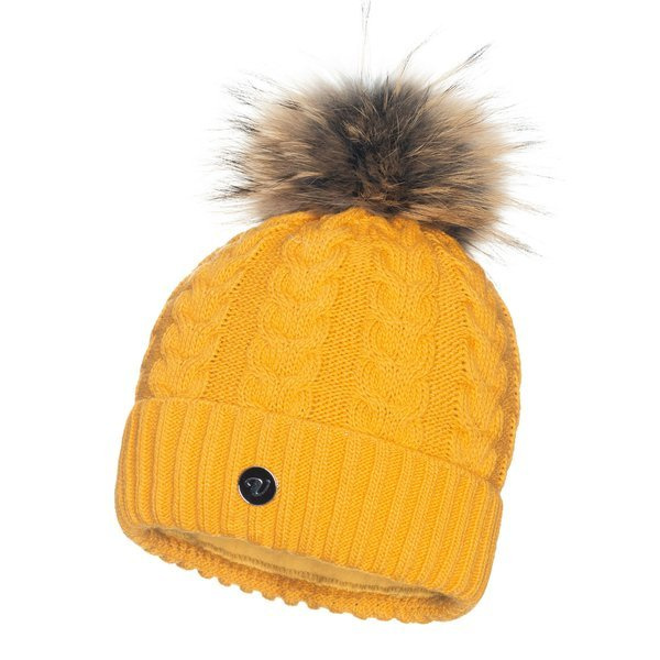 Czapka Damska z naturalnym pomponem