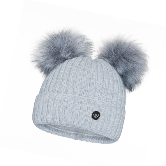 Zimowy komplet Damski 2 pompony