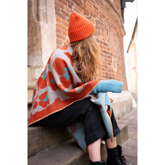 Ponczo Cozy leopard