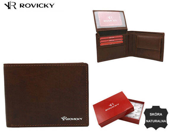 Elegancki, skórzany portfel męski — Rovicky